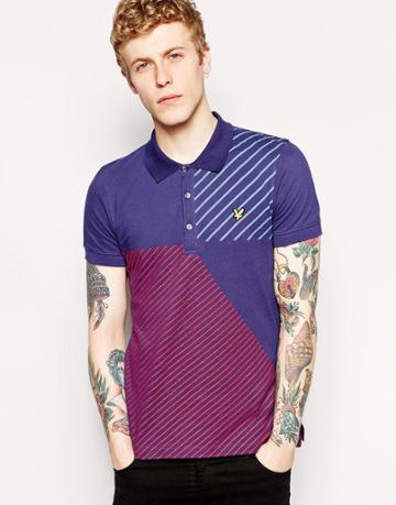 Lyle & Scott Vintage Polo With Asymetric Print