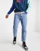 Only & Sons Regular Tapered Crop Jeans In Blue-blues