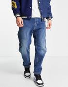 G-star Grip 3d Relaxed Tapered Jeans In Midwash-blue