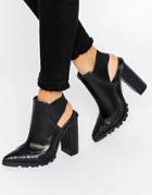 Asos Erwin Elastic Pointed Ankle Boots - Black