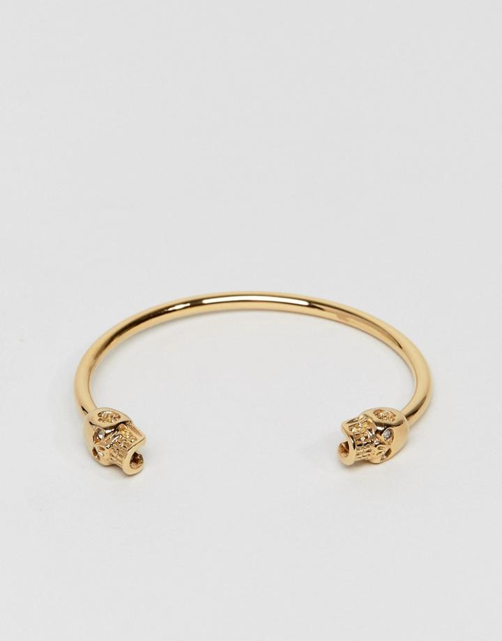 Seven London Skull Cuff In Gold - Gold