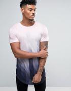 Illusive London Gradient Muscle Fit T-shirt In Pink - Pink