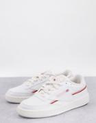 Reebok Club C 85 Sneakers In Chalk And Pink-white