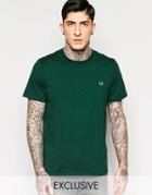Fred Perry T-shirt With Laurel Logo Exclusive - Ivy Green Marl