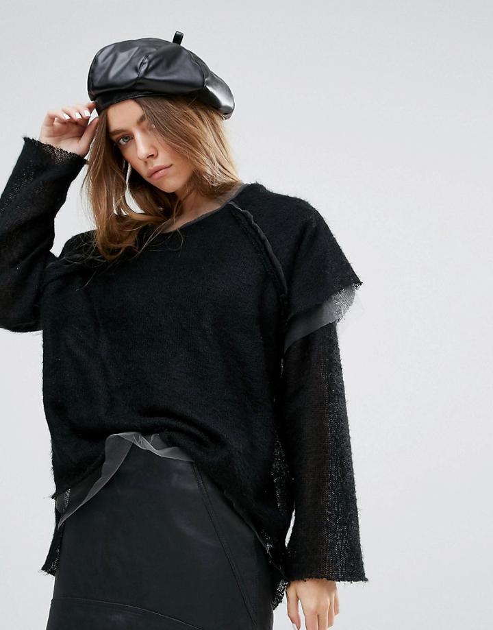 Seint Pu Beret In Black - Black