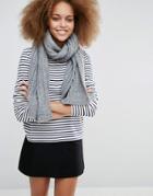 Warehouse Cable Knit Scarf - Gray