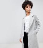 River Island Tailored Coat With Single Fastening In Gray - Gray