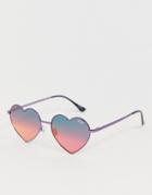 Quay Australia Heart Breaker Sunglasses In Pink - Pink