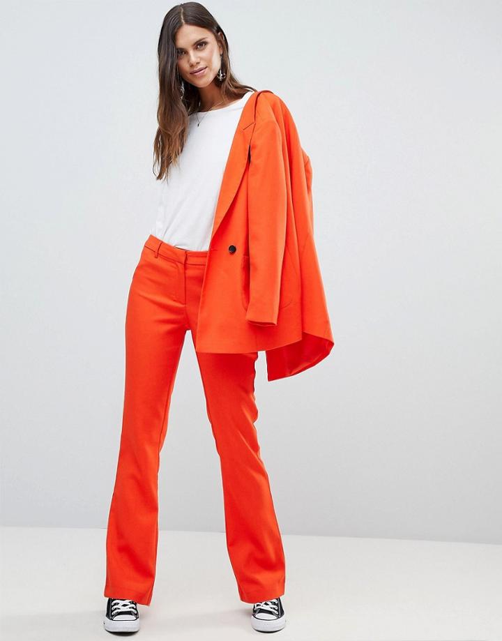 Y.a.s Colored Tailored Pants Two-piece-orange