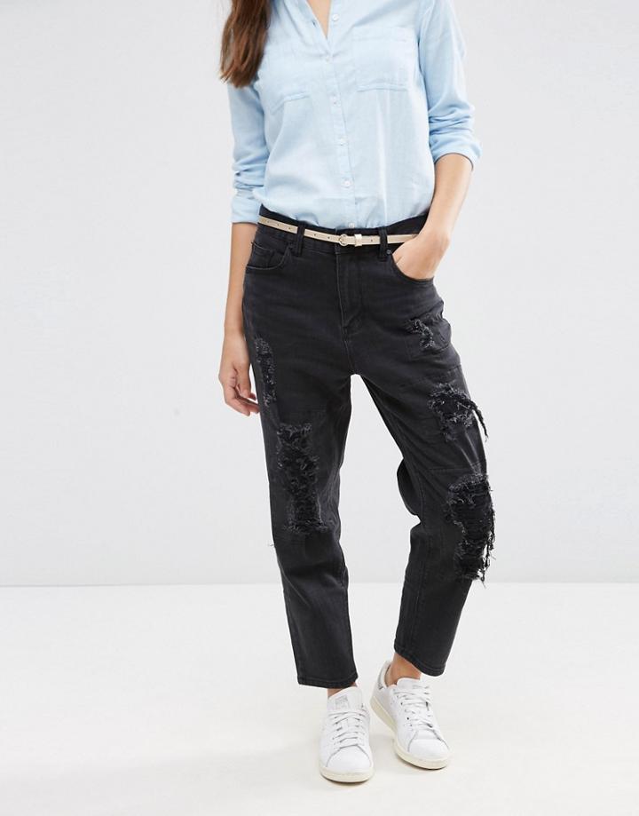 Waven Aki Boyfriend Jean - Charcoal Black