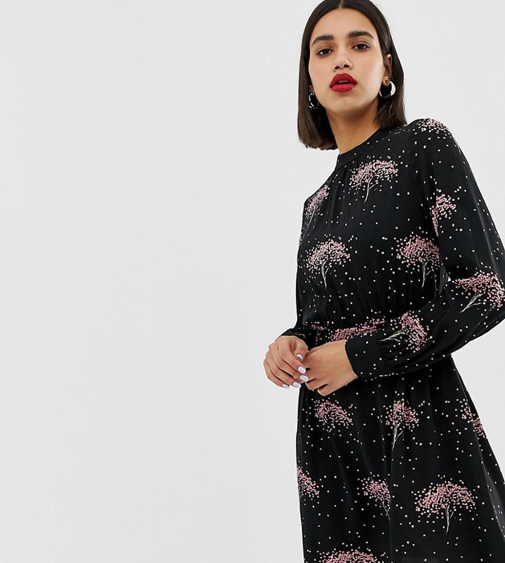 Warehouse Skater Dress In Star Tree Print - Multi