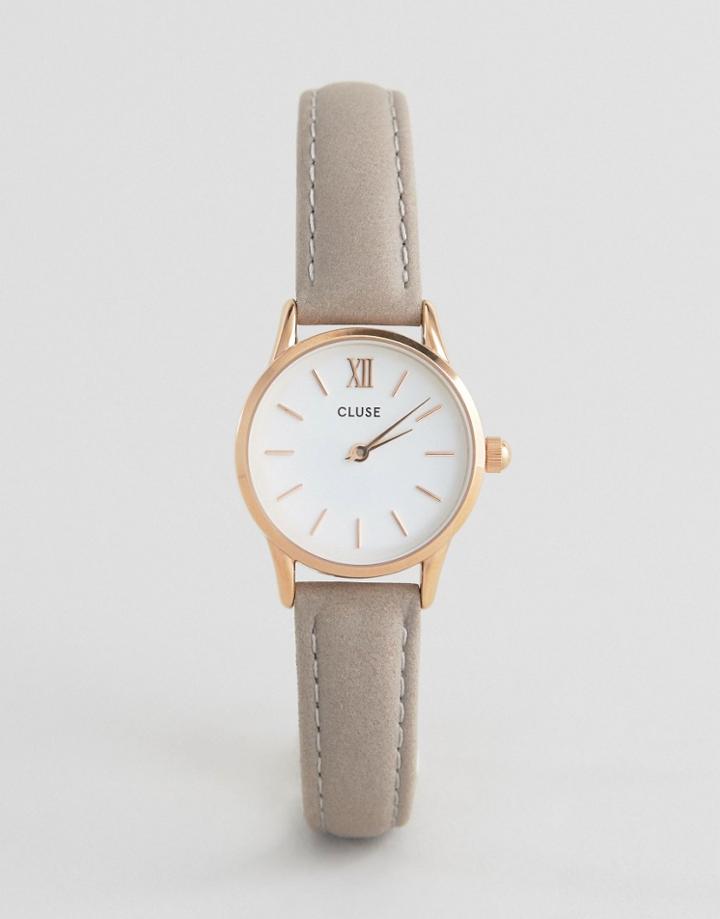 Cluse La Vedette Gray Leather Watch Cl50009 - Gray