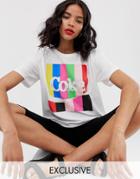 Only Neon 'coke' Logo Top-white