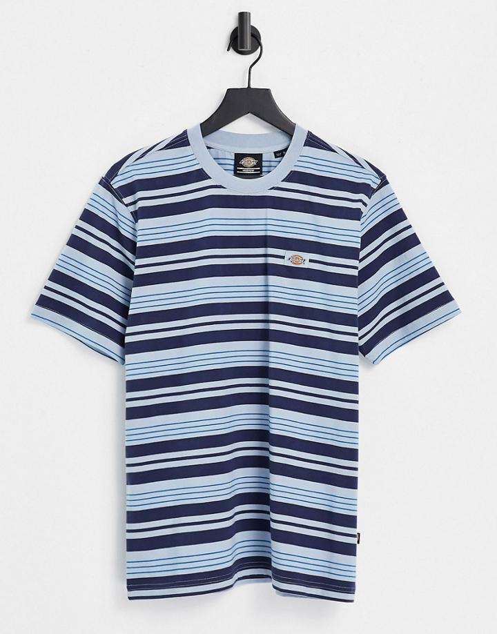 Dickies Wheaton Stripe T-shirt In Blue-blues