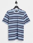 Dickies Wheaton Stripe T-shirt In Blue-blues