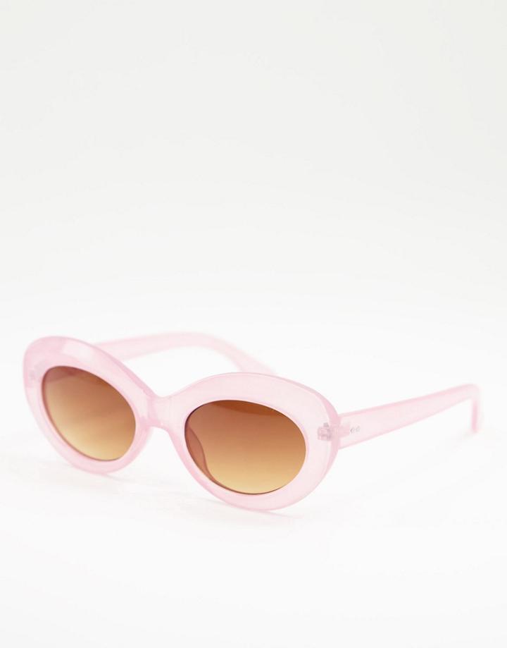 Aj Morgan Chunky Frame Sunglasses In Pink