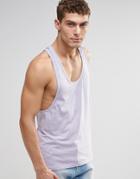 Asos Tank With Burnout And Extreme Racer Back - Pink