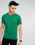 Brave Soul Basic Raw Edge T-shirt - Green