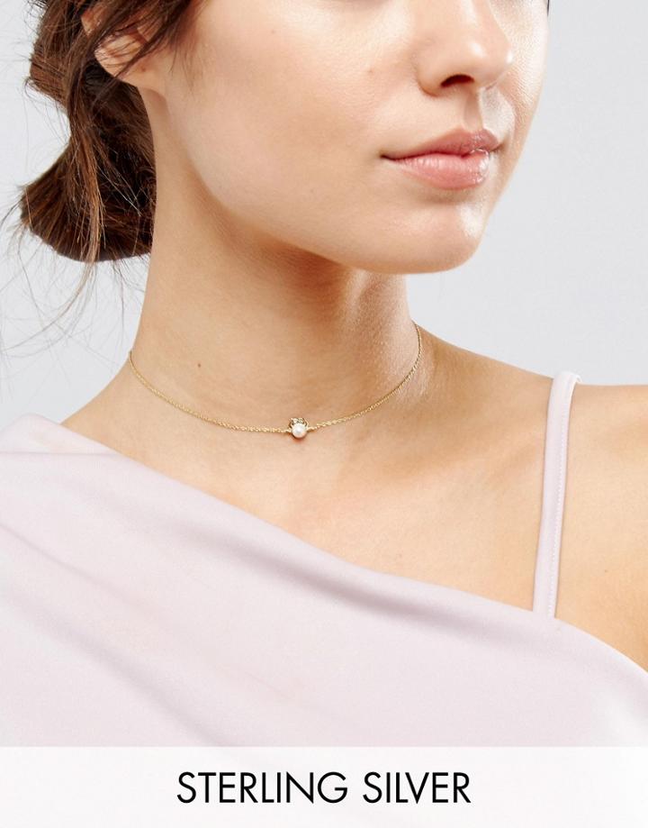 Asos Sterling Silver Gold Plated Aries Necklace - Copper
