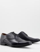 Red Tape Leather Lace Up Oxford Shoes In Black