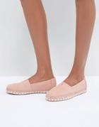 Toms Alpargata Blush Leather Espadrilles - Pink