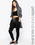 One Day Petite Jogger Contrast White Tie - Black