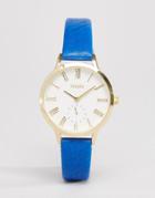 Oasis Blue Leather Watch - Blue