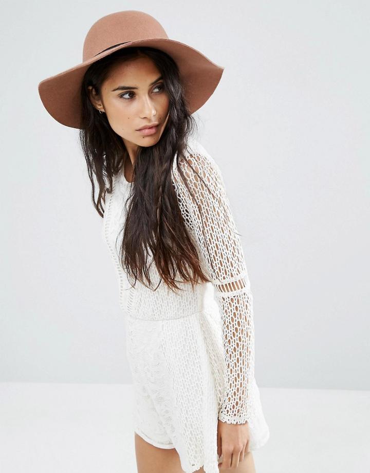 Boardmans Wool Felt Floppy Hat - Brown