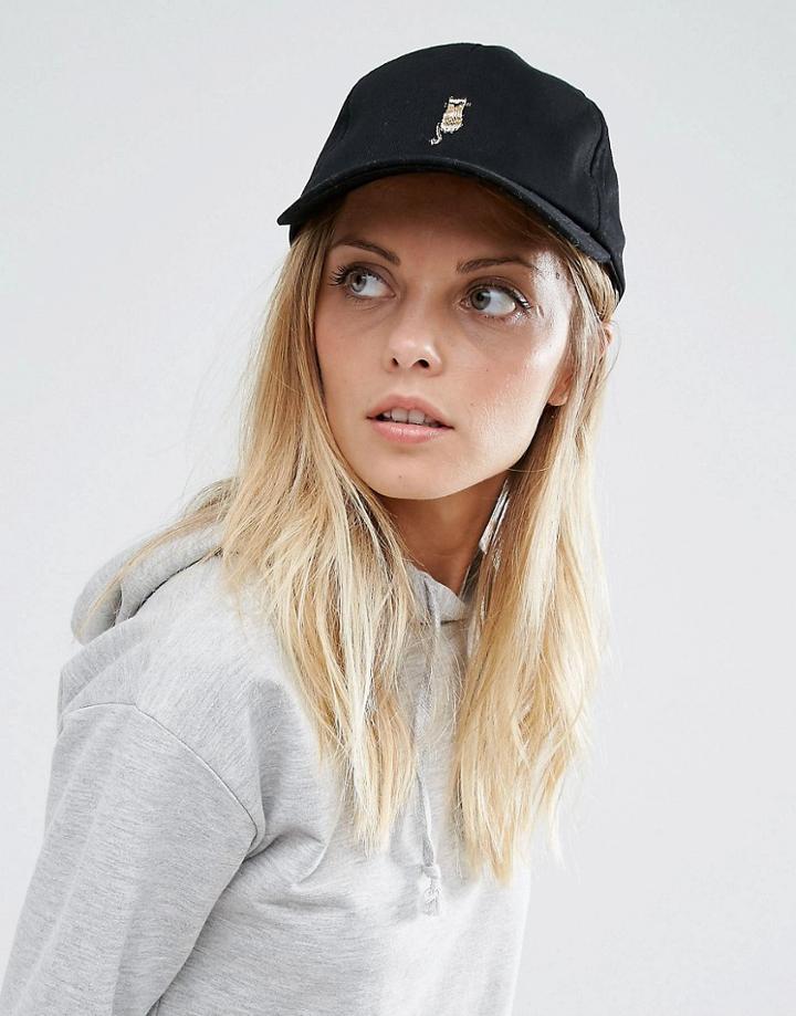 Asos Cat Logo Front Cap - Black
