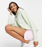 Missguided Tall Rib Funnel Neck Sweater In Mint-green