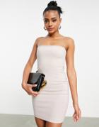 Vesper Square Neck Cami Dress In Stone-neutral