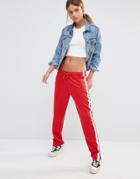 New Look Side Stipe Track Pant - Red