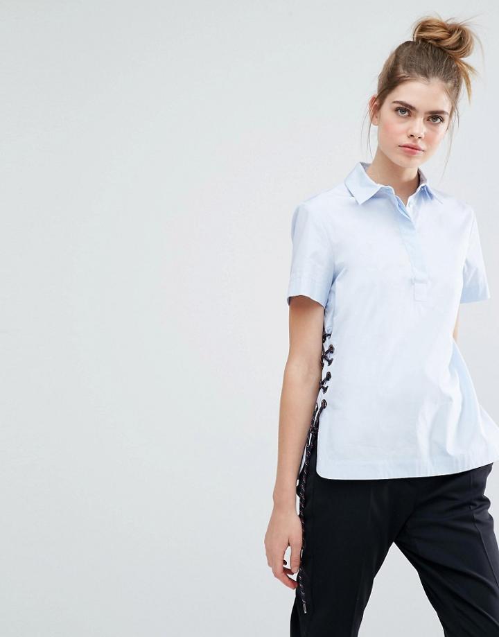 Sportmax Code Antonia Lacing Shirt - 003 Azure