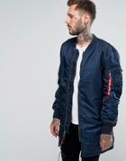 Alpha Industries Ma-1 Bomber Jacket Slim Fit In Bold Blue - Blue