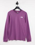 The North Face Simple Dome Long Sleeve T-shirt In Purple
