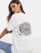 New Love Club Alphabet Cereal Back Print Oversized T-shirt-purple