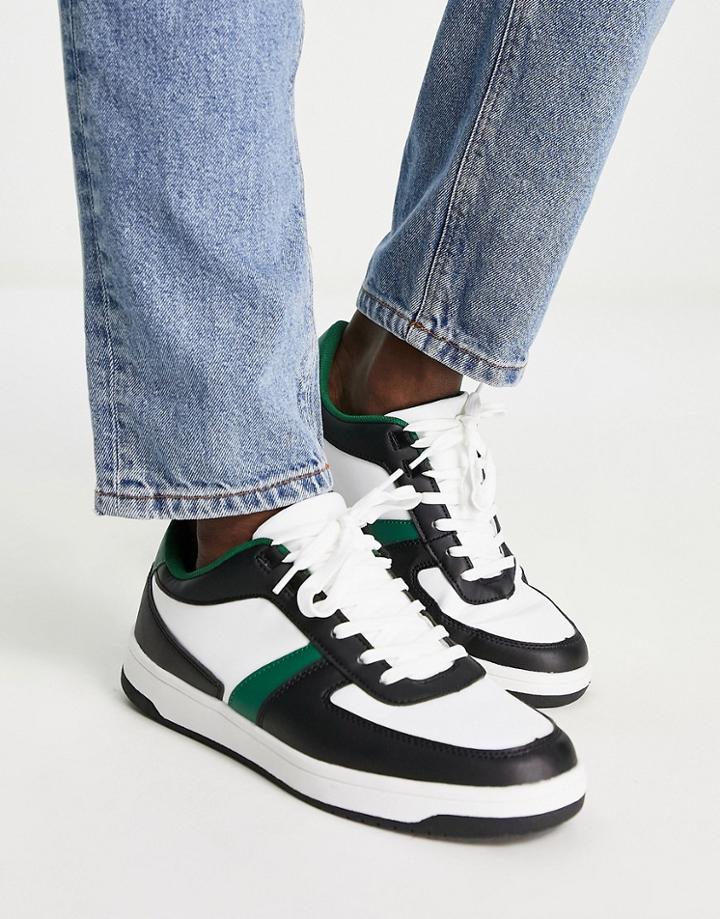 London Rebel X Retro Sneakers In Green Mix