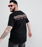 Asos Design Festival Plus Relaxed T-shirt With Pom-pom Taping In Black - Black