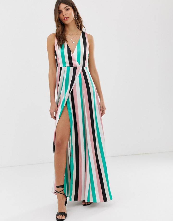 Vila Stripe Maxi Dress-multi
