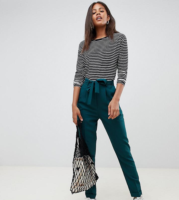 Asos Design Tall Woven Peg Pants With Obi Tie