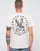 Friend Or Faux Lightfinger Eagle Back Print T-shirt - Pink
