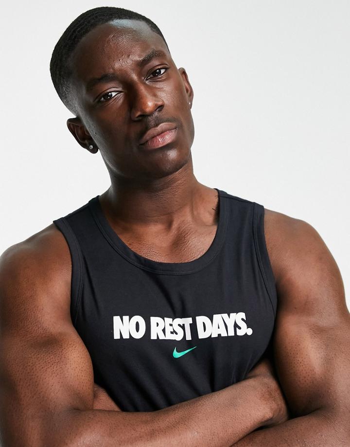 Nike Training No Rest Days Tank In Black