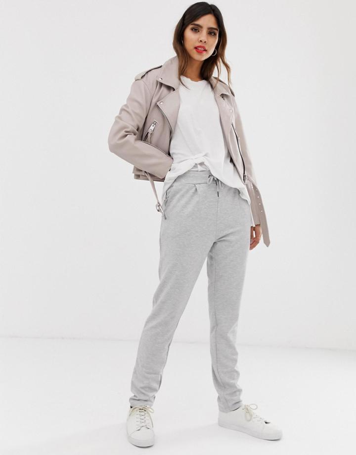 Vila Slim Leg Sweatpants-gray