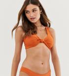 Unique21 Knot Front Bikini Top - Orange