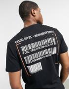 Only & Sons T-shirt With Barcode Back Print In Black