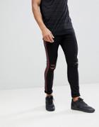 Jaded London Muscle Fit Distressed Jeans With Side Stripe In Black - Black
