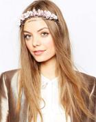 Asos Mini Rose And Bead Hair Crown - Brown