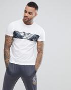 Ea7 Regular Fit Camo Graphic T-shirt In White - White