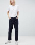 Asos White Straight Leg Jeans-blue