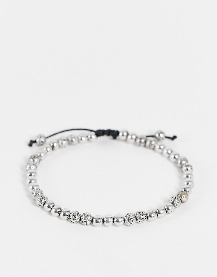 Bolongaro Trevor Metal Bead Knot Bracelet In Silver